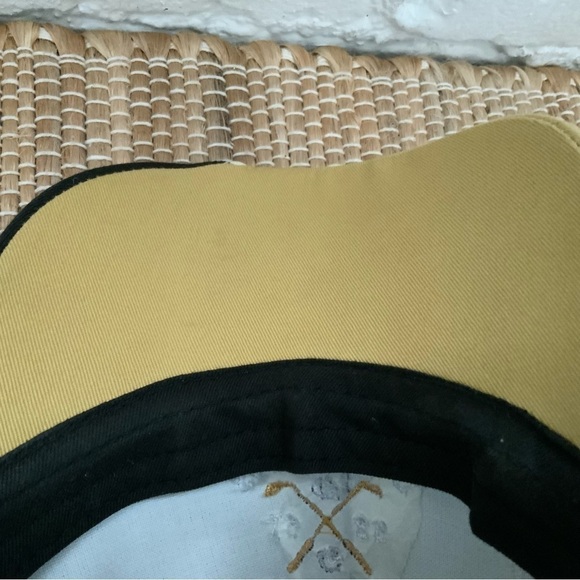 Vintage Golf Hat 100% Cotton Adjustable Cap Talk Town Black Santee International - Picture 8 of 11